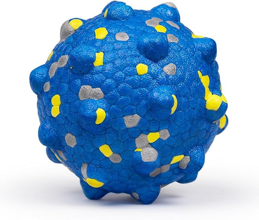Moonorange 3.7'' Dog Balls for Dogs Aggressive Chewers Indestructible Tennis Durable Bouncy Interactive Dog Toy for Fetch Game Floating Balls (Blue Large)