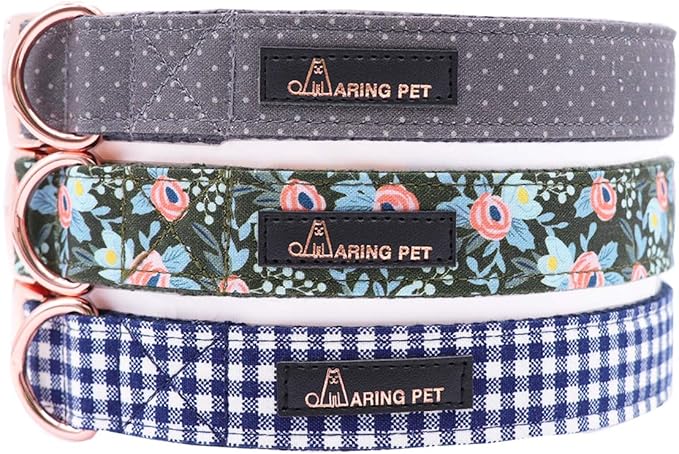 ARING PET Bowtie Dog Collars Adjustable Collar with Bow Tie for Puppy Small Medium Large Boy Girl Dogs-Size M Length 13.5-22"