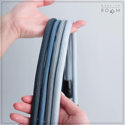 MADE TO ROAM Premium Everyday Leash - Ultra Soft Dog Leash with Aviation Aluminum Carabiner for Small, Medium, Large Dogs - Eucalyptic Glow, 4ft (Metal Clamps)