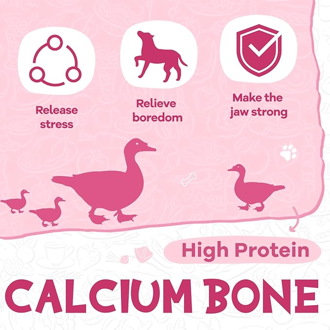 PAWUP Duck Dog Treats, Calcium Bones Chews, Rawhide Free, Natural Snacks for Samll Dog w/Taurine,12.5 oz