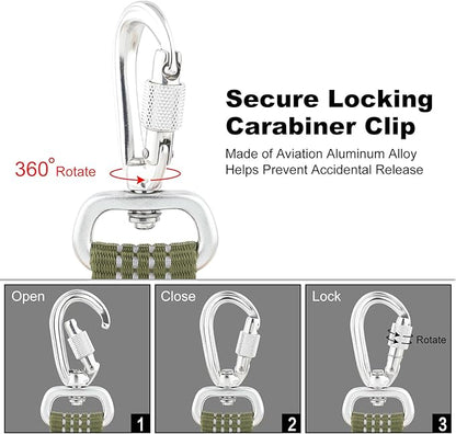 Plutus Pet Heavy Duty Dog Leash with Lockable Aluminum Carabiner, 4/6 Feet Long, Double-Sided Reflective Nylon, Padded Handle, for Puppy, Small, Medium and Large Dogs (Ranger Green, 1" x 6')