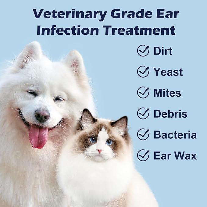 Dog Ear Finger Wipes, Gentle Dog Ear Cleaning Wipes for Dogs and Cats, Ear Wipes for Dogs Remove Ear Wax, Dirt, and Odor, Puppy Ear Wipes Sooths & Deodorizes, Natural Ingredients 70 Count