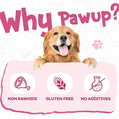 PAWUP Duck Dog Treats, Calcium Bones Chews, Rawhide Free, Natural Snacks for Samll Dog w/Taurine,12.5 oz