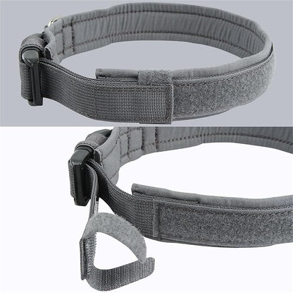 EXCELLENT ELITE SPANKER Tactical Small Puppy Dog Collar Nylon Adjustable Heavy Duty Military for Small Medium and Large Dogs Pet Soft Padded Dog Collar(Gry-M)