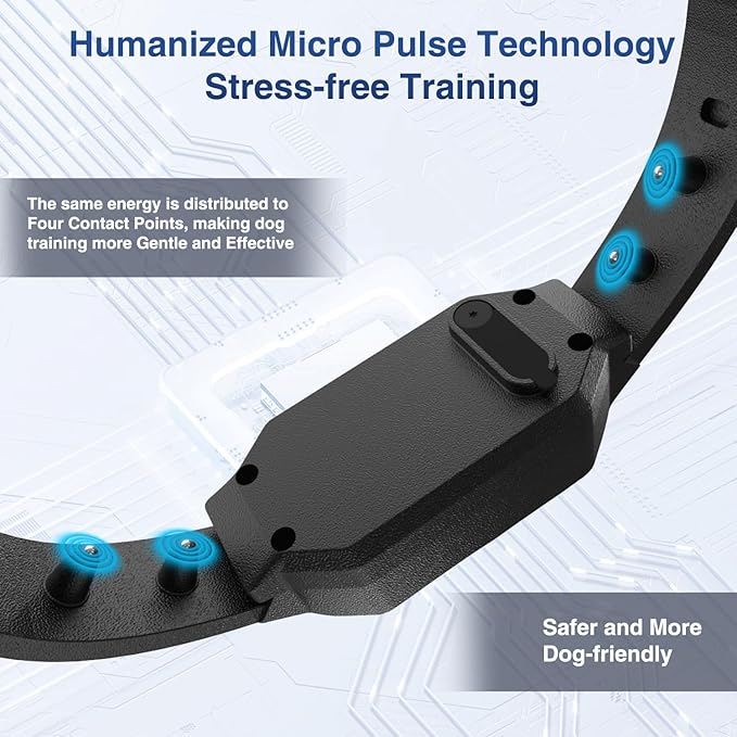 Dog Training Collar with 4 Powerful Modes - 4200FT E Collar for Dogs Training, IPX7 Waterproof Rechargeable Dog Shock Collar for 20-140 Lbs Dogs