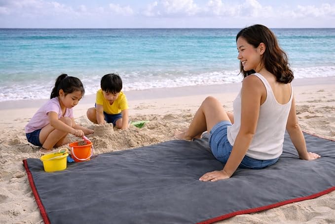 Premium Deluxe - 100% Waterproof Blanket Guarantees to Keep Your Bed Dry! Crinkle-Free Ultra-Soft Fleece Furniture Protector for People Kids Pets. EZ Wash/Dry Red/Grey Reversible 80x60
