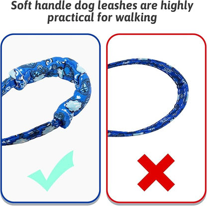 Dog Collar and Leash Set Girls Adjustable Puppy Collars with Floral Bow Tie for Small Medium Large Female Dogs, BluePaisley, XS