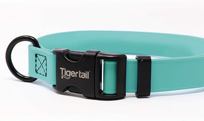 Tiger Tail Teal X-Small Dog Collar | Waterproof and Odor-Proof for Active Pets | Durable, Anti-Mat, and Lightweight Design | Made with Premium Coated Nylon | Suitable for, Medium, and Small Breed Dogs