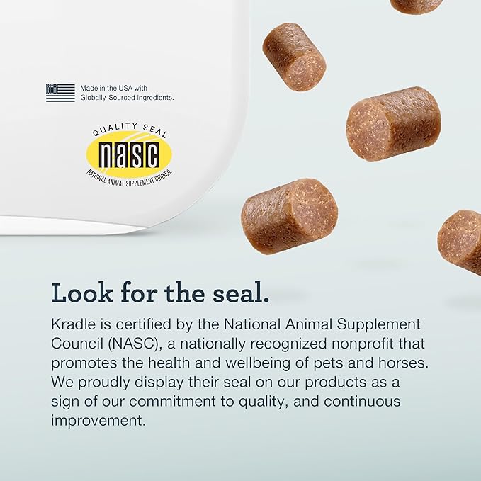 Kradle Hip & Joint Chews for Dogs - Glucosamine Chondroitin MSM Turmeric - Mobility Support for Large & Small Dogs - 75 Soft Chews + 4oz Spray