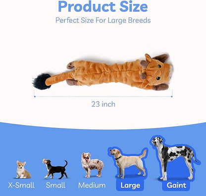 SHARLOVY Dog Squeaky Toy, Bubble Plush Puppy Teething Pet Toy, Crinkle No Stuffing Animals Dog Toy, Doggies Chew for Large Small Medium Breeds