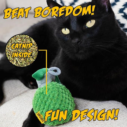TUFCAT Cat Toy Grenade TNT and Cigar, Cat Toys for Indoor Cats, Kitten Toys, Catnip Toys for Cats of All Breeds, Action Themed Fun for Kicking, Biting, Chewing (Grenade, TNT, & Cigar, 3-Pack)