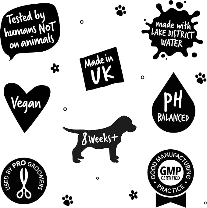 BUGALUGS Oatmeal & Aloe Vera Dog Shampoo Dog Grooming Shampoo Products for Smelly Dogs with Fragrance, Oatmeal Puppy Shampoo, Professional Vegan pet Shampoo & Conditioner
