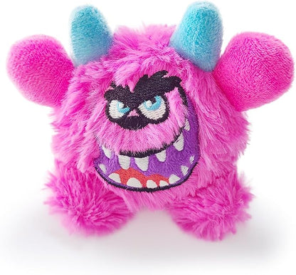 FCCUM Squeaky Plush Ball Dog Toy, Little Monster Puppy Toys Suitable for All Breeds, Dental Care, Skin-Friendly and Soft and Durable (Rose Red, Large)