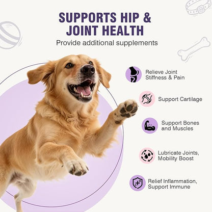 Glucosamine for Dogs 200pcs Joint Support Supplement Dog Hip and Joint Chondroitin Chews Treats with MSM Hemp Dog Joint Pain Relief Mobility Supplements Bacon Flavor Fit All Large Small Medium Breed