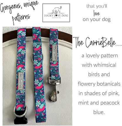 Lucky Love Dog - Adjustable Dog Collar with Easy Click Buckle for Large Dogs, Durable, & Comfortable for Male & Female Dogs, Pet Collar for Puppies & Adult Ones - Carriebelle, Large