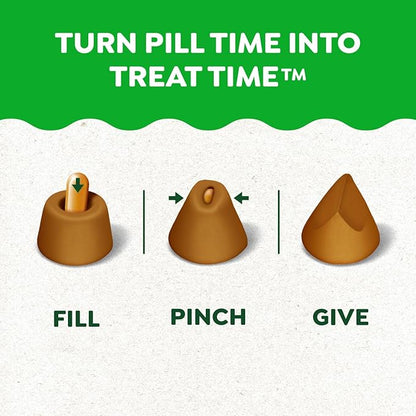 Greenies Pill Pockets for Dogs, Large Size Soft Dog Treats, Peanut Butter Flavor, (6) 7.9 oz. Pouches