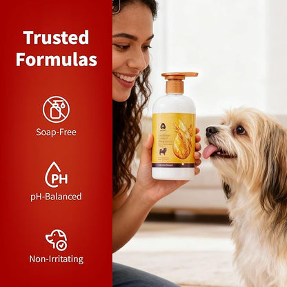 Arf Arf Oatmeal Dog Conditioner for Sensitive Skin - Soothing Anti-Itch & Detangling Formula for Dry, Itchy Skin & Matted Fur - Gentle for Puppies & All Breeds - 16oz