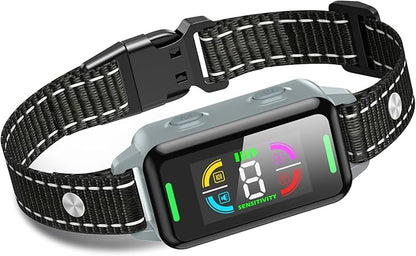 Bark Collars, Dog Bark Collar for Large Medium Small Dogs, Rechargeable Anti Bark Collar with 4 Barking Training Modes & 8 Level Sensitivity Adjustable Beep Vibration