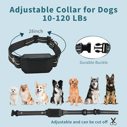 Dog Shock Collar Dog Training Collar with Remote Innovative IPX67 Waterproof with 6 Training Modes, Rechargeable E-Collar for All Breeds- Black