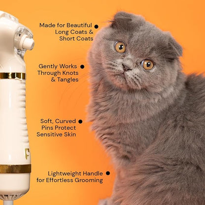 Pet Steam Brush Grooming Dryer for Dogs & Cats – 3-in-1 Grooming Tool with Gentle Steam, 600W Motor, Deshedding, Drying & Fur Fluffing for All Coat Types