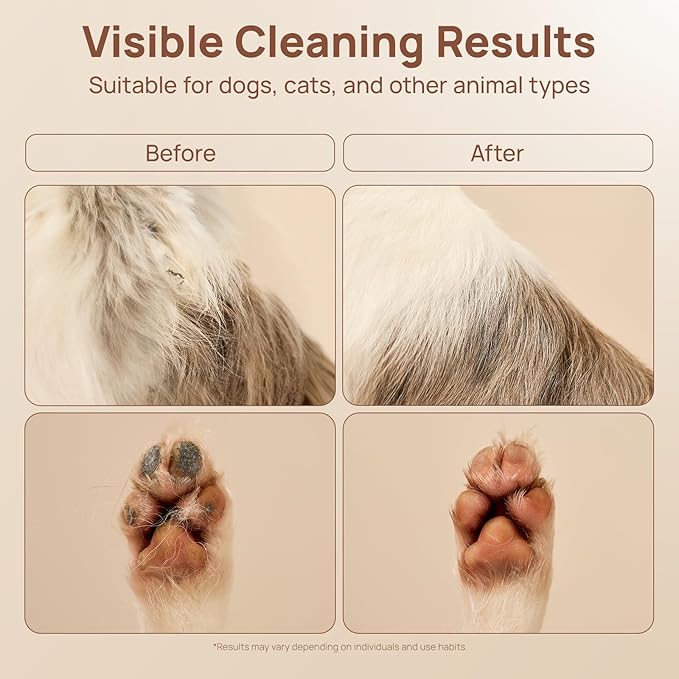 HICC PET Glove Wipes Pro – Pet Cleaning Gloves for Dogs & Cats – Infused with Coconut Oil & Plant Extracts – Hypoallergenic, Gentle, Spa-Like Care at Home