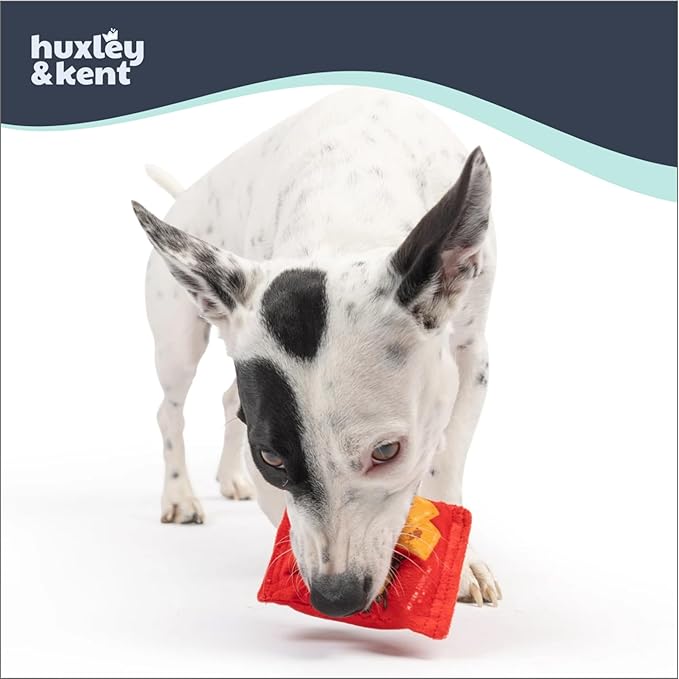 Huxley & Kent Funny Dog Toy w/Squeaker – Power Plush Squeaky Dog Toys for Small Dogs – Durable Small Stuffed Animal for Indoor Play & Fetch - Tiny Tuff Sneez-It