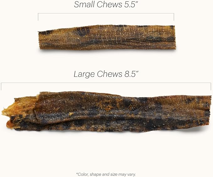 The Honest Kitchen Human Grade Ocean Chews Hearty Wolffish Skins Dog Treats, 6 oz (Beams)