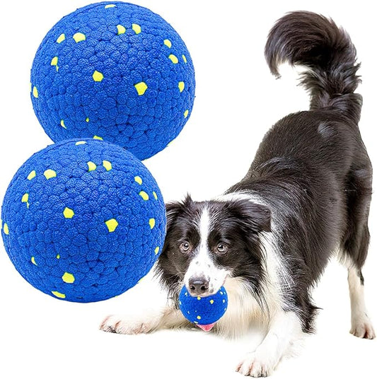 LIEVUIKEN Dog Balls Toys for Aggressive Chewers, Indestructible Durable Bouncy Floating Balls for Dogs to Fetch, Durable Solid Rubber Ball for Training Dog(2 Pack)