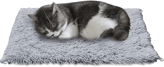 petfelix Self-Warming Cat Mat, Non-Skid Thermal Pet Blanket for Indoor & Outdoor Cats, Washable Insulated Mat for Cat House or Carrier, 24"x20", Gray