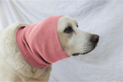 FDANDADE Dog Ear Wrap, Dog Ear Head Wrap Anxiety Relief – Noise Canceling for Fireworks, Thunderstorms, Pet Grooming & Force Drying (Pink M)