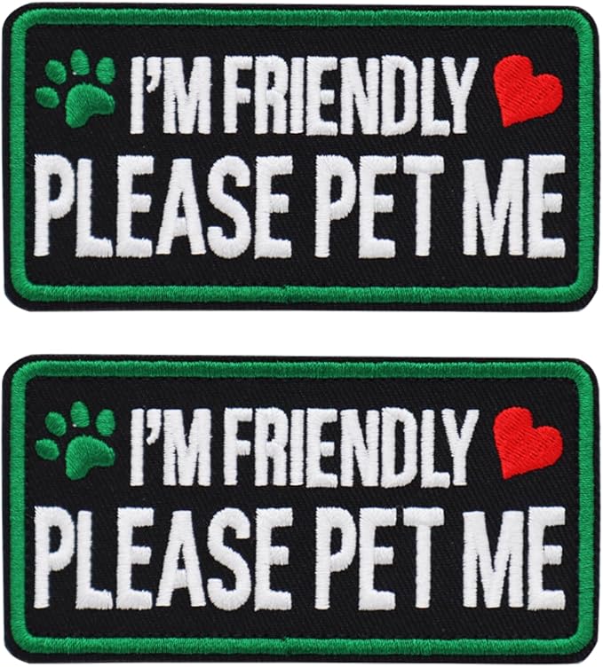 2 PCS Service Dog Patches with Removable Tactical Hook Loop Embroidered in Training Patch Do Not Pet Working Dog Patch for Vest Harnesses Collars Leashes