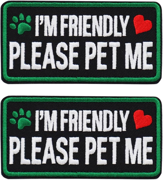 2 PCS Service Dog Patches with Removable Tactical Hook Loop Embroidered in Training Patch Do Not Pet Working Dog Patch for Vest Harnesses Collars Leashes