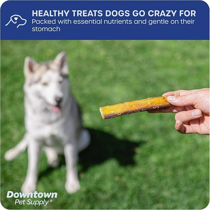 Downtown Pet Supply Jumbo Bully Sticks for Dogs - Natural Beef Chews, Low-Odor & Rawhide-Free, Long Lasting Dog Treats for Aggressive Chewers - Healthy, Safe & Delicious Chews Dogs Love (6" 5 Pack)