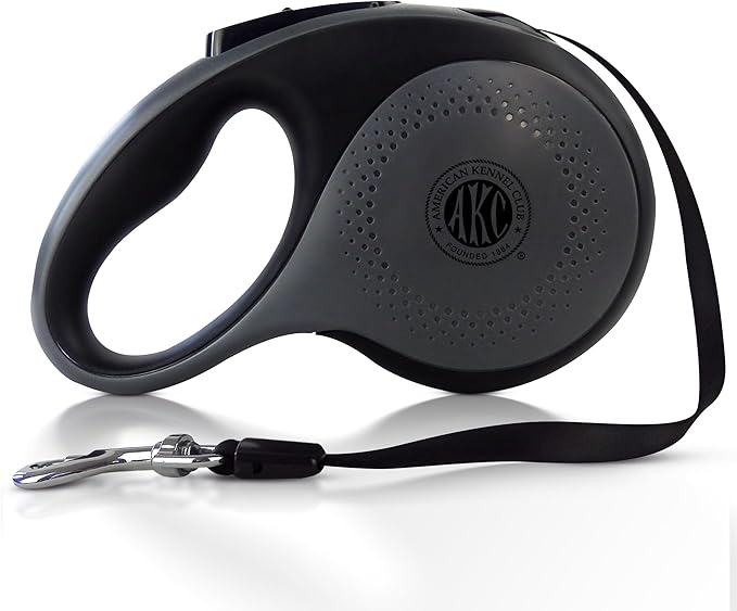 American Kennel Club Retractable Dog Leash, 16.4ft, Tangle-Free, Ergonomic Grip, One-Hand Brake, for Medium & Large Dogs up to 66 lbs
