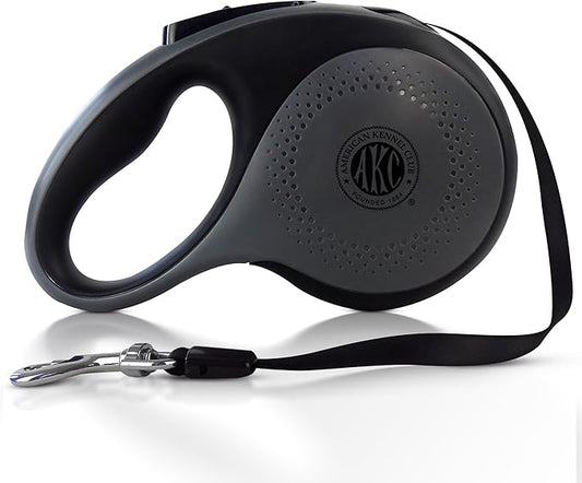 American Kennel Club Retractable Dog Leash, 16.4ft, Tangle-Free, Ergonomic Grip, One-Hand Brake, for Medium & Large Dogs up to 66 lbs