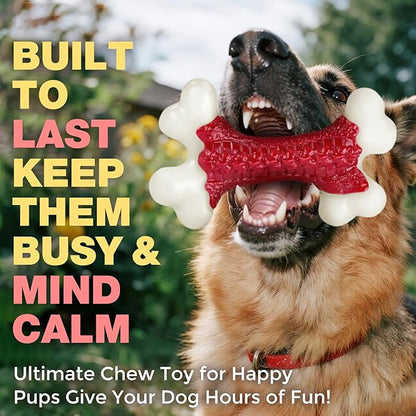 Tough Dog Toys, Toys for Aggressive Chewers Large Breed, Chew Dogs, Bone Toy Nylon Dogs Almost Indestructible