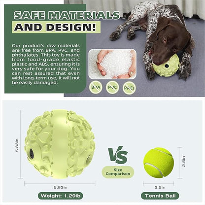 KADTC Extra-Large Size Durable Dog Giggle Ball U.S. Patent & Brand & Design for Large Aggressive Chewers Breed Dogs Wobble Giggling Toy Interactive Play for Indoor Outdoor