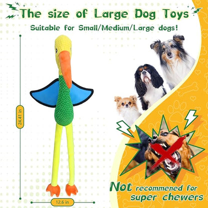 Fuufome Large Squeaky Dog Toys - Plush Crinkle Dog Toy for Small, Medium, and Large Breeds - Fun for Indoor Puppies and Senior Pups Playing