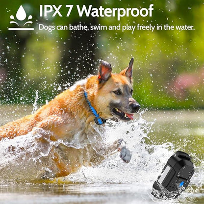 DogStop Dog Training Collar Electric Dog Collar with 4 Training Modes and Rechargeable Remote Waterproof Range 3300Ft for Small Medium Large Dogs(Blue)