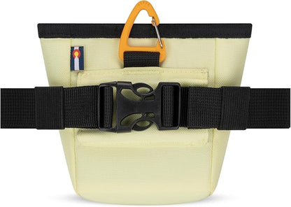 OllyDog Goodie Treat Bag, Dog Treat Pouch, Waist Belt Clip for Hands-Free Training, Magnetic Closure, Dog Training and Behavior Aids, Three Ways to Wear (Sol)