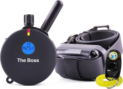 Educator ET-800 The Boss E Collar for Dog Training with Remote - 1 Mile Range, Waterproof, 100 Blunt Stimulation Levels, Tone or Vibration Mode, Night Light Tracking for Small, Medium & Large Dogs