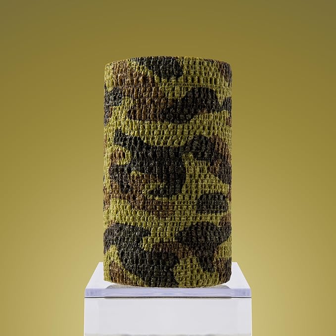 PowerFlex Equine – Extra Strong Self-Adhering Bandage Wrap – Wound Care, Compression & Support Bandage for Horses, Cows & Dogs – Woodland Camo, 4 inch, 4 Rolls (Resealable Case)