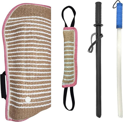 LWPITTY Professional Dog Bite Training Set - Tough Dog Bite Sleeve, Protection for K9, Pitbull, German Shepherd (4 Pack)