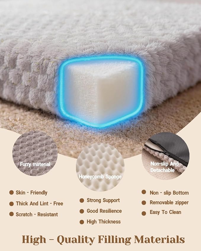 PetPurrio Backseat Pet Bed Mat, Non-Slip Travel Pet Mat, Dog Bed for Car Back Seat, Suitable for Backseat Extenders and Trucks SUVs