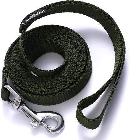 6 FT Puppy Leashes, Strong Traditional Style Leash with Easy to Use Collar Hook,Dog Lead Great for Small and Medium and Large Dog (Military Green)