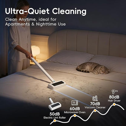 Lintlock Pet Hair Remover for Carpet, Electric Lint Roller Adjustable Handle Reusable Carpet Rake Dog Cat Hair Removal Tool for Carpets, Rugs, Furniture
