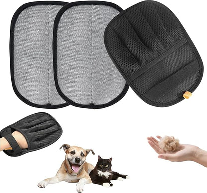 Anazzly 2Pcs Pet Hair Removal Glove with Electrostatic Technology, Pet Hair Gloves for Dogs and Cats, Washable Pet Hair Remover Tool for Sofas, Carpets, Car Seats and Bedding