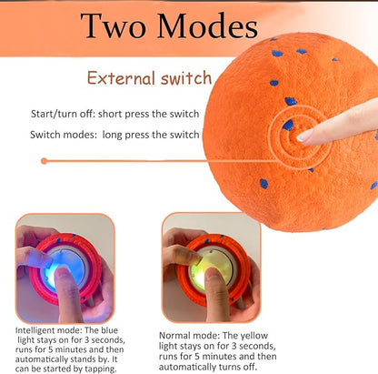 Upgraded Interactive Dog Toys for Aggressive Chewers,E-TPU Interactive Dog Balls Moving Dog Toys to Keep Them Busy,Dog Chew Toys for Dogs,Automatic Rolling Activated Dog Toy Valentines Day Gift
