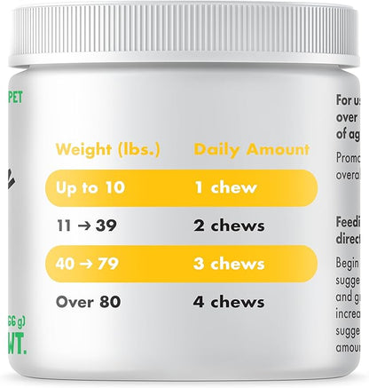 LEGITPET Turmeric Curcumin Hip & Joint Supplement for Dogs – Supports Mobility, Comfort & Overall Wellness – with Collagen & BioPerine – 30 Chews