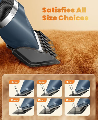 oneisall 4 in 1 Dog Clippers and Paw Trimmer Grooming Kit, Low Noise Cordless Dog Clippers for Grooming Pet Hair Trimmers for Small and Large Dogs Cats Animals